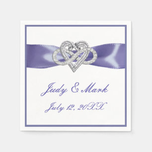 Lila Blue Infinity Heart Paper Napkins Serviette