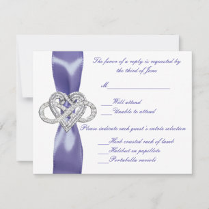 Lila Blue Infinity Heart Wedding Response Card