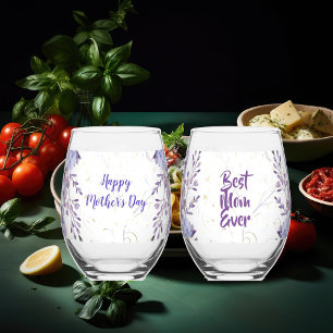 Lila Blue Iris Wild Meadow Blume Muttertag Weinglas Ohne Stiel