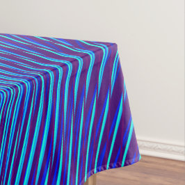 Lila & Blue Lines - Psychedelic, Trippy Stripes Tischdecke