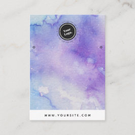 Lila Blue-Marble-Logo Ohrringe Juwelendisplay Visitenkarte