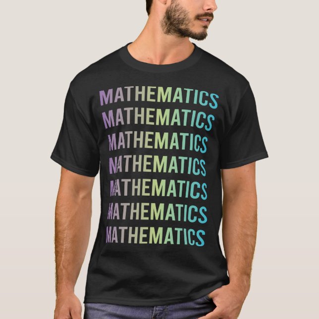 Lila Blue Mathematics Math Math T-Shirt (Vorderseite)