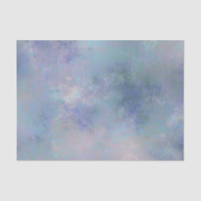 Lila Blue Misty Watercolor Hintergrund Seidenpapier (Vorderseite)