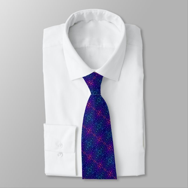 Lila Blue Modern Neck Tie Krawatte (Gebunden)