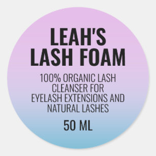 Lila & Blue Ombre Beauty-Produkt für kleine Untern Runder Aufkleber