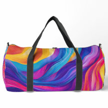 LILA BLUE ORANGE GELBE ABSTRAKTE WELLEN