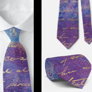 Lila Blue Peacock Abstrakt Neck Tie Necktie Krawatte