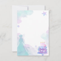 Lila Blue Princess Girl Birthday Party