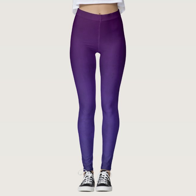 Lila Blue rusticombre dunkel Leggings (Vorderseite)