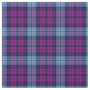 Lila Blue Scottish Tartan Kariert Stoff