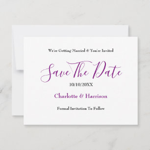 Lila Blue Scottish Tartan Kariert Wedding Save The Date