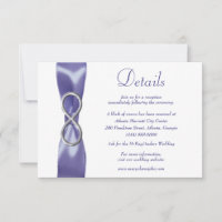Lila Blue Silver Unfinity Wedding Details Card