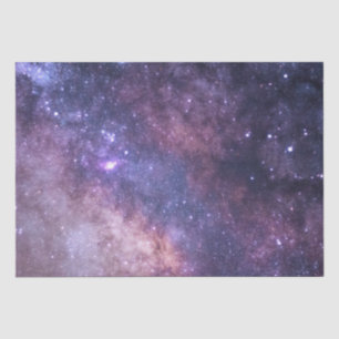 Lila Blue Sky Galaxy Starry Night Stars Modern Seidenpapier