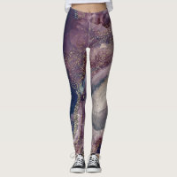 Lila Blue Watercolor Kosmic Galaxy Sparkle