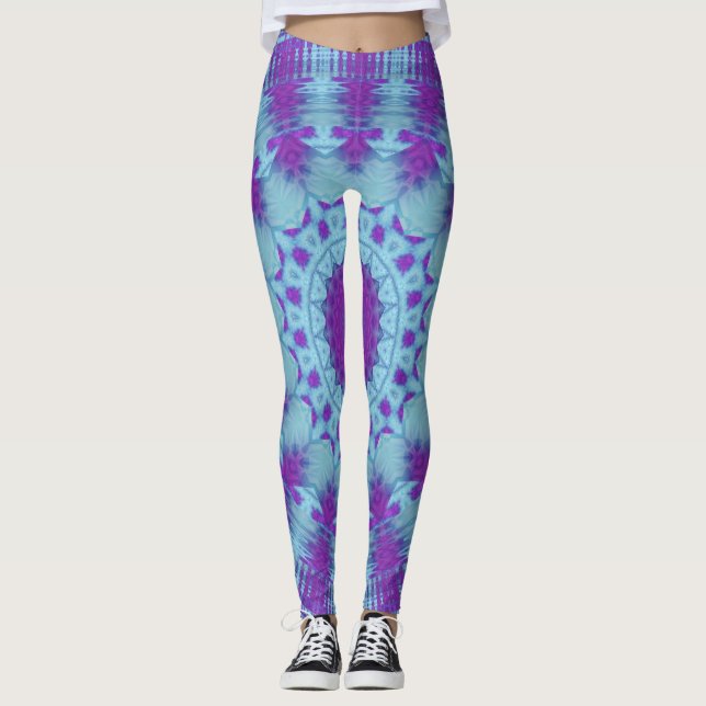 Lila Blue WC Design Leggings (Vorderseite)
