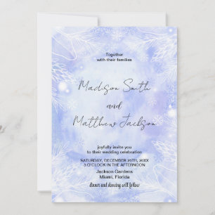 Lila Blue Wedding Einladungen