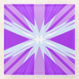Lila Blue White Sternexplosion Star Festlich Glasuntersetzer