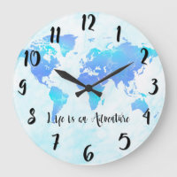 Lila & Blue World Map Life ist ein Abenteuer