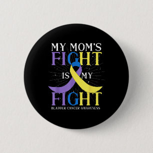 Lila Blue Yellow Ribbon Mama Blase Cancer Aware Button