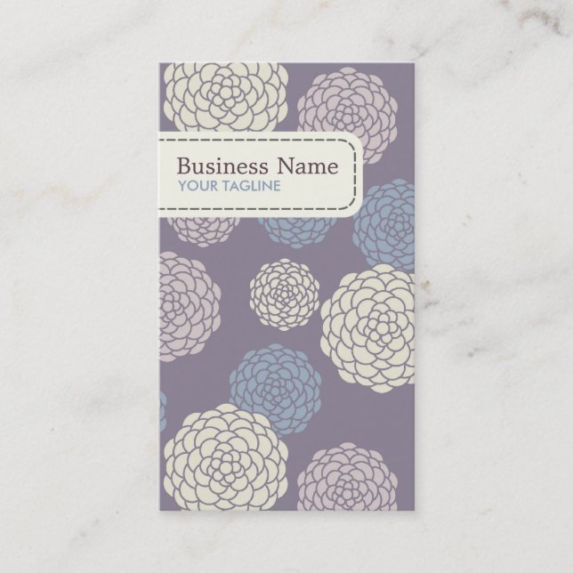 Lila blühende Blumen-Geschäfts-Karte Visitenkarte (Vorderseite)