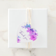 Lila blühende Hochzeit Danke Ihnen für die Tags