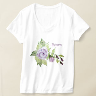Lila blühende Rose T-Shirt