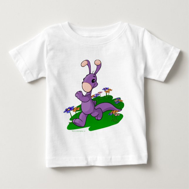 Lila Blumaroo, das durch Roo Insel marschiert Baby T-shirt (Vorderseite)