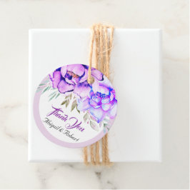 Lila Blume Aquarell Geschenkanhänger