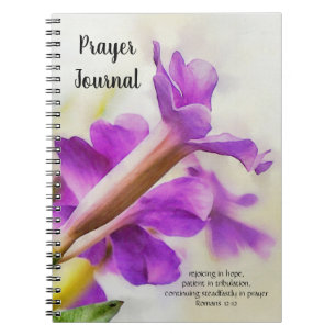 Lila Blume Art Faith Bible Journal Notizblock