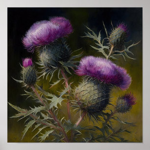 Lila Blume Art Print Poster