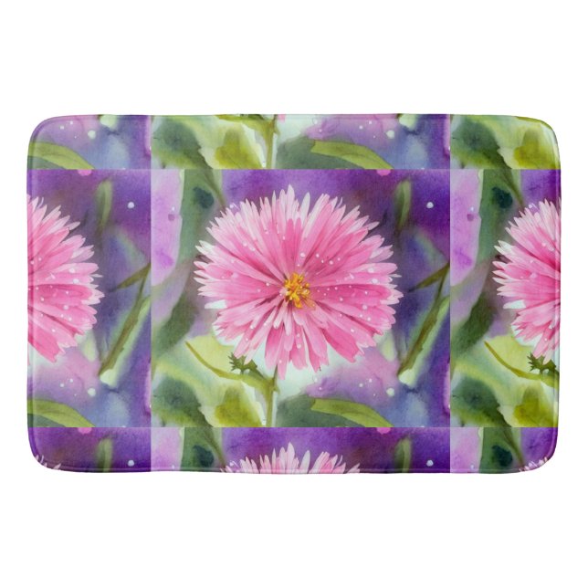 Lila Blume Badematte (Vorderseite)