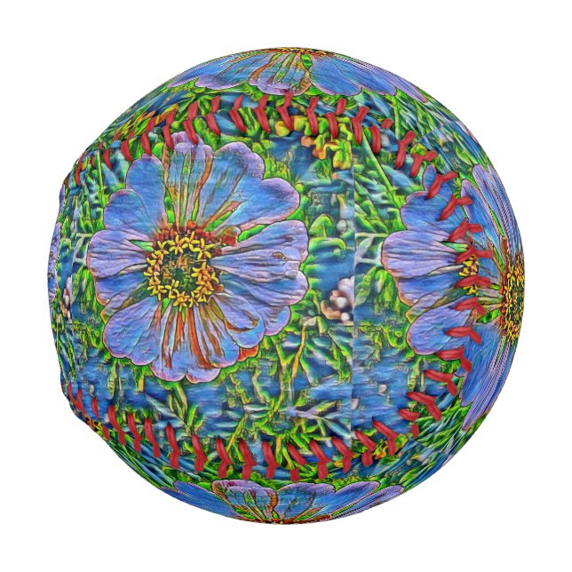 Lila Blume Baseball (Rückseite Links)