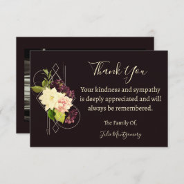 Lila Blume Beerdigung Foto Danke Karte