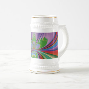 Lila Blume Bierglas