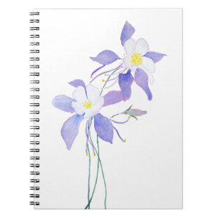 lila Blume Blume Aquarell Notizblock
