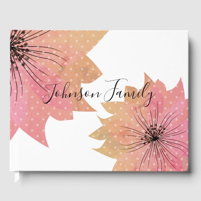 lila Blume, Blume, lila Gästebuch (Vorderseite)