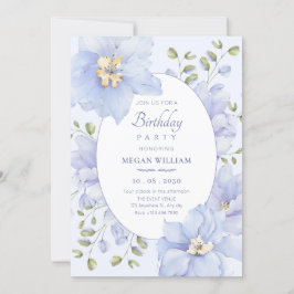 Lila Blume Blüte Geburtstag Einladung