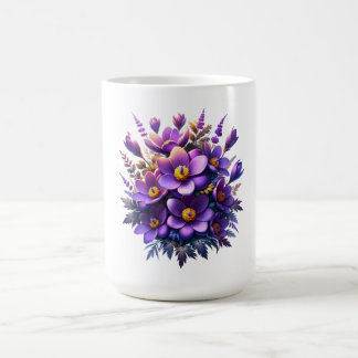Lila Blume Boquet Tasse