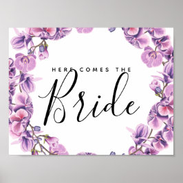 lila Blume botanisch hier kommt die Braut Poster