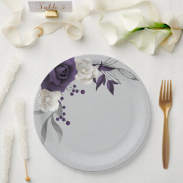 lila Blume botanisch Pappteller