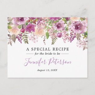 Lila Blume Brautparty Rezept Karte