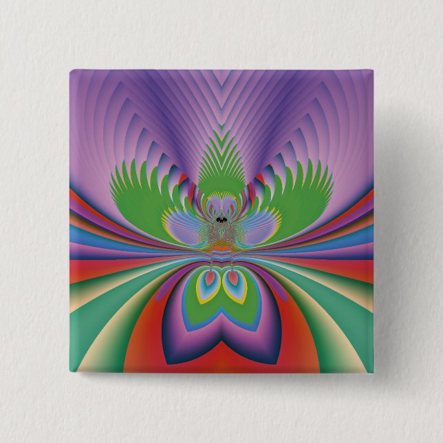 Lila Blume Button (Vorderseite)