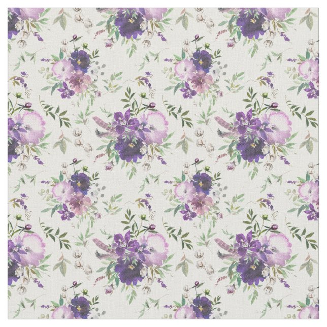 Lila Blume des Blumenwassers Stoff (Nahaufnahme)