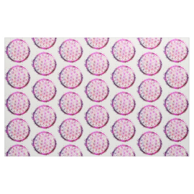 Lila Blume des Lebens Stoff (Fat Quarter (45,7 x 55,9 cm))