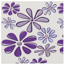 Lila Blume Doodle Fabric Stoff