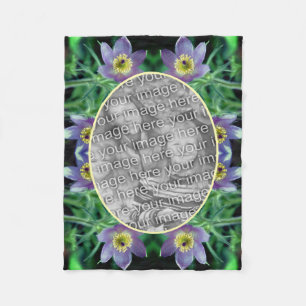 Lila Blume erstellen Ihr eigenes Foto Fleecedecke