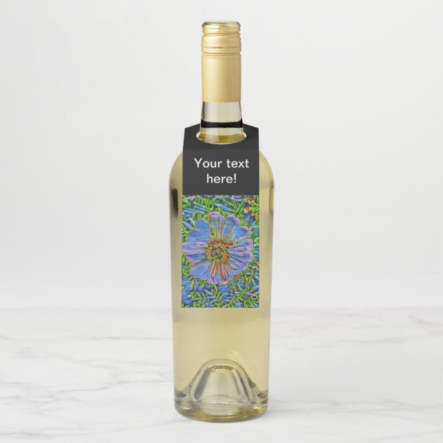 Lila Blume Flaschenanhänger (Auf Flasche)