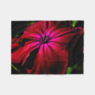 Lila Blume Fleecedecke