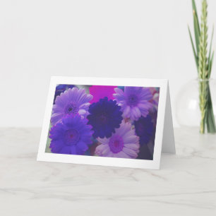 Lila Blume Foto Hinweis oder Grußkarten Karte