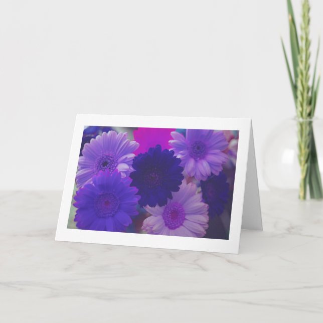 Lila Blume Foto Hinweis oder Grußkarten Karte (Vorderseite)